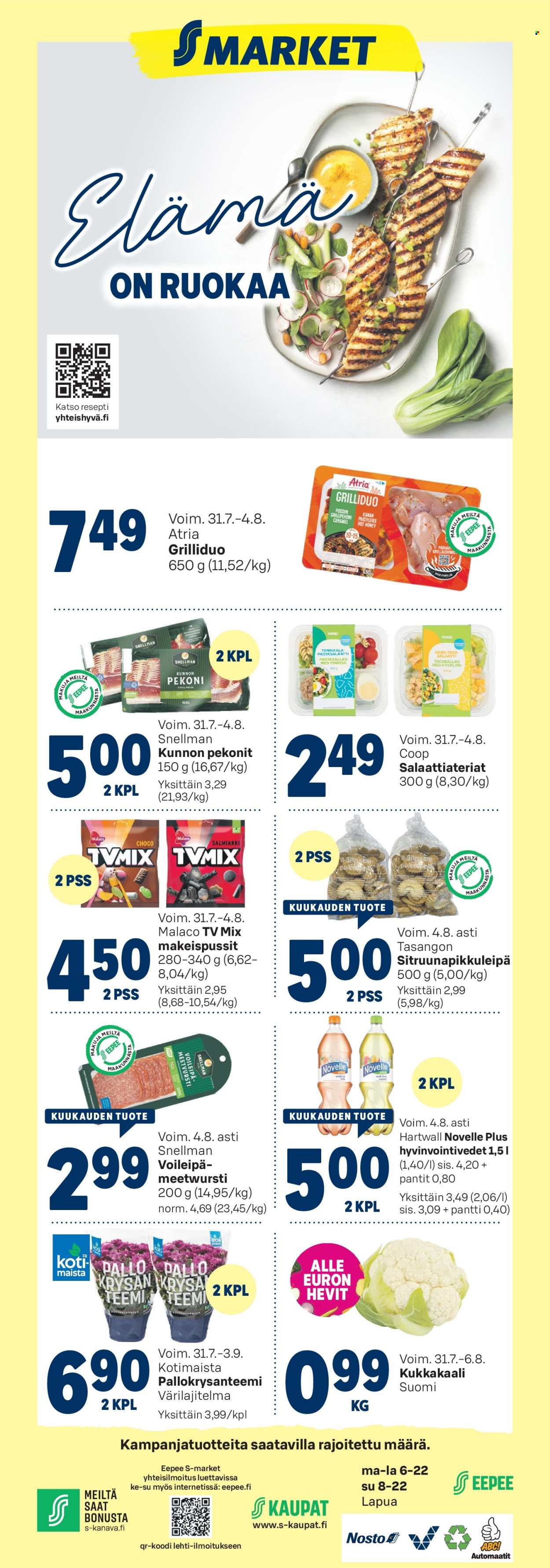 S-market tarjoukset - 31.07.2024 - 04.08.2024. Sivu 1