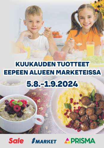 S-market tarjoukset  - 05.08.2024 - 01.09.2024.