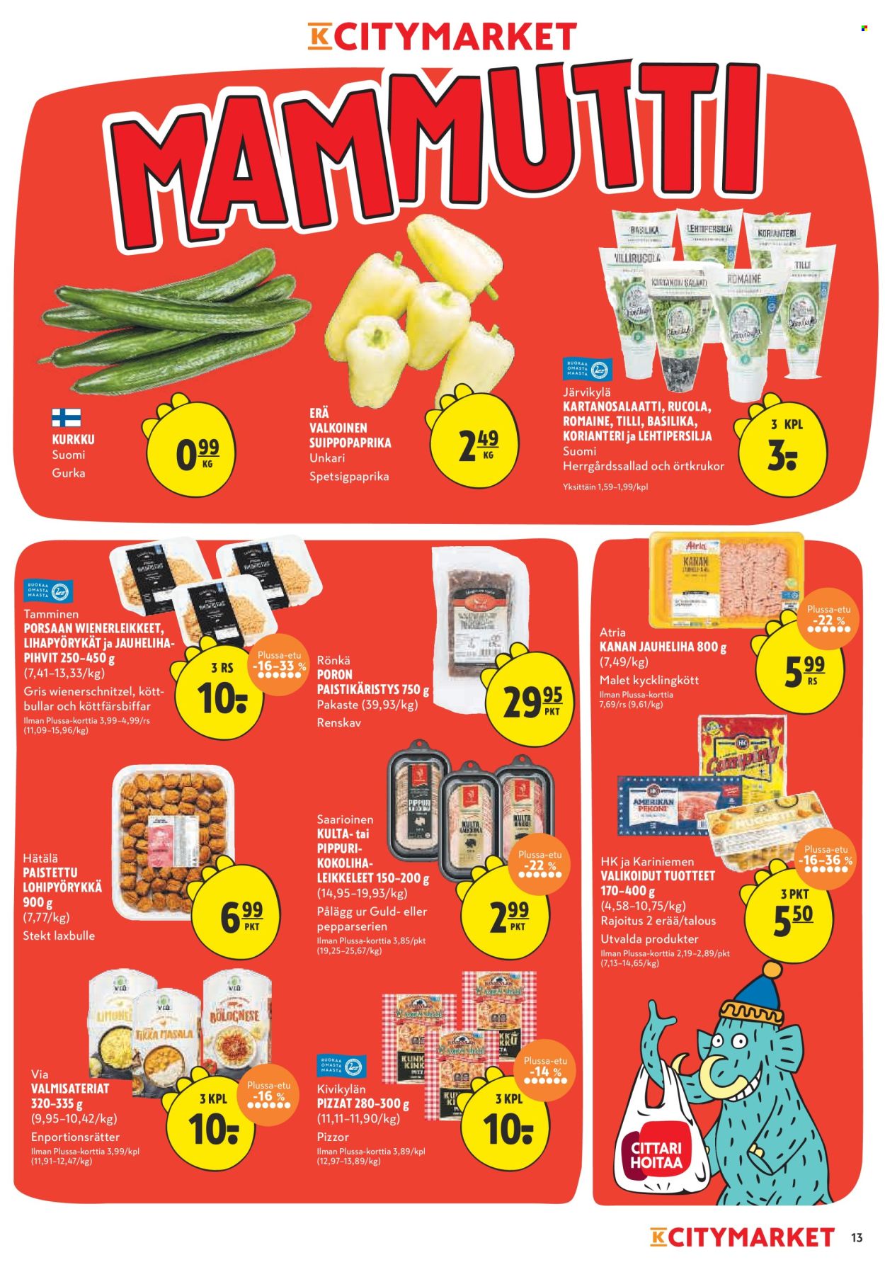 K-citymarket tarjoukset - 08.08.2024 - 11.08.2024. Sivu 13