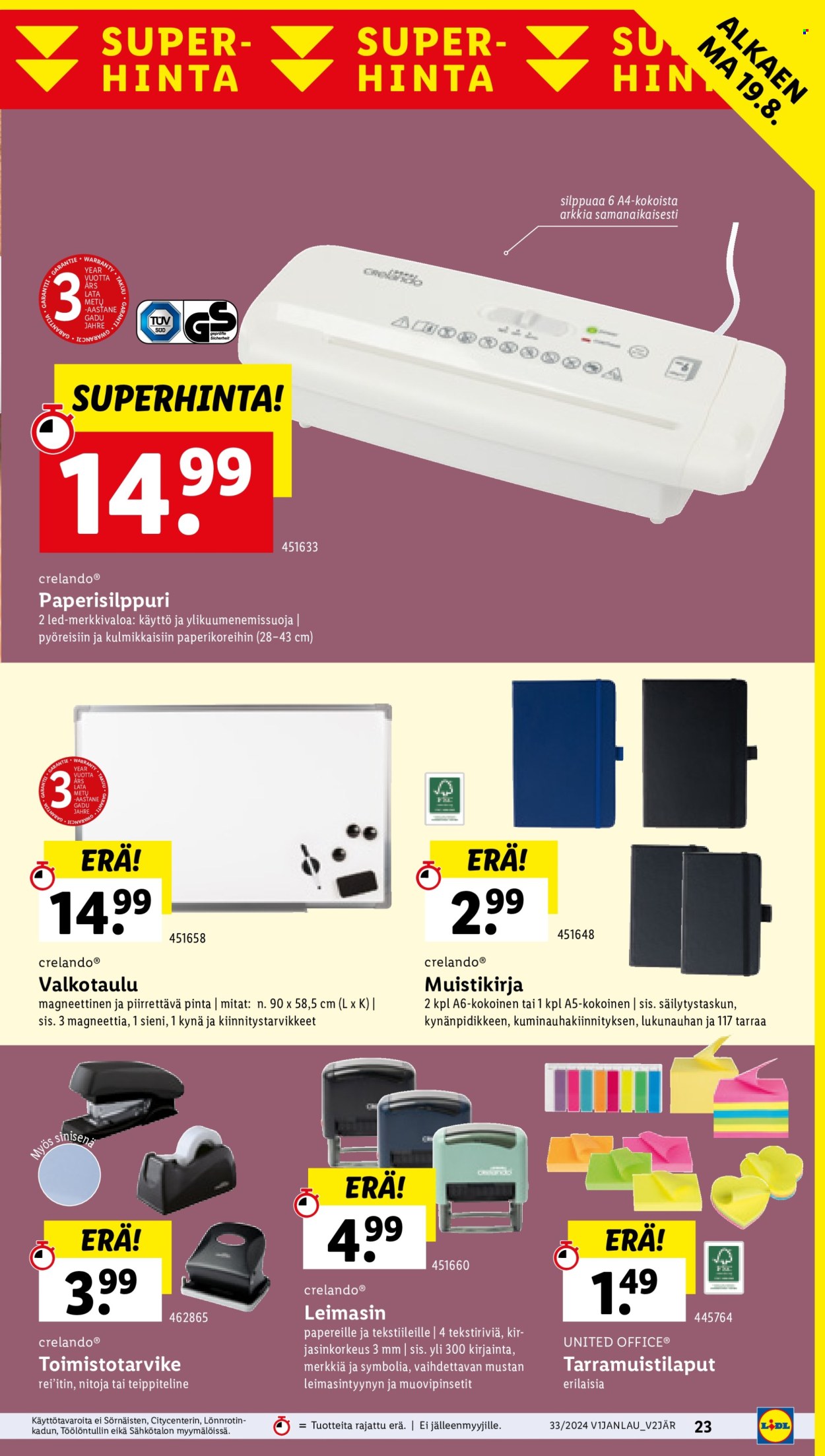Lidl tarjoukset - 15.08.2024 - 21.08.2024. Sivu 27
