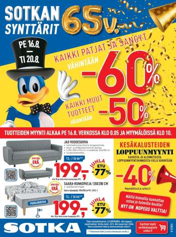 Sotka tarjoukset  - 16.08.2024 - 20.08.2024.