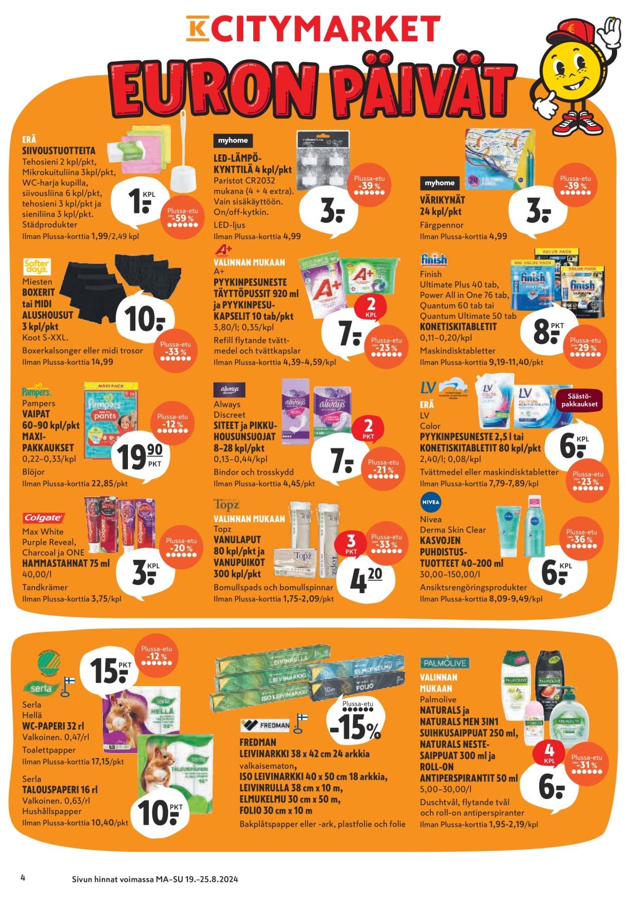 K-citymarket tarjoukset - 19.08.2024 - 25.08.2024. Sivu 4