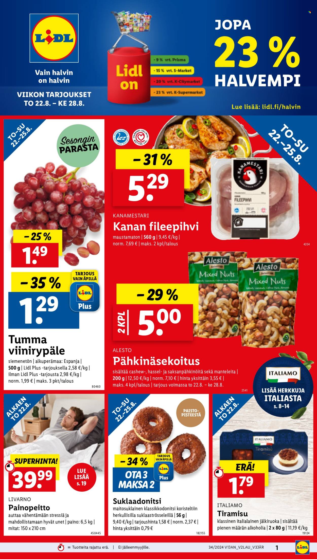 Lidl tarjoukset - 22.08.2024 - 28.08.2024. Sivu 1