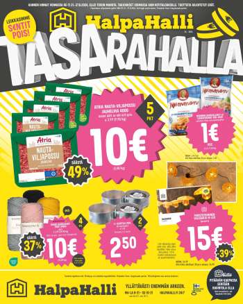 HalpaHalli tarjoukset  - 21.08.2024 - 27.08.2024.