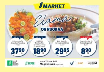 S-market tarjoukset  - 21.08.2024 - 25.08.2024.