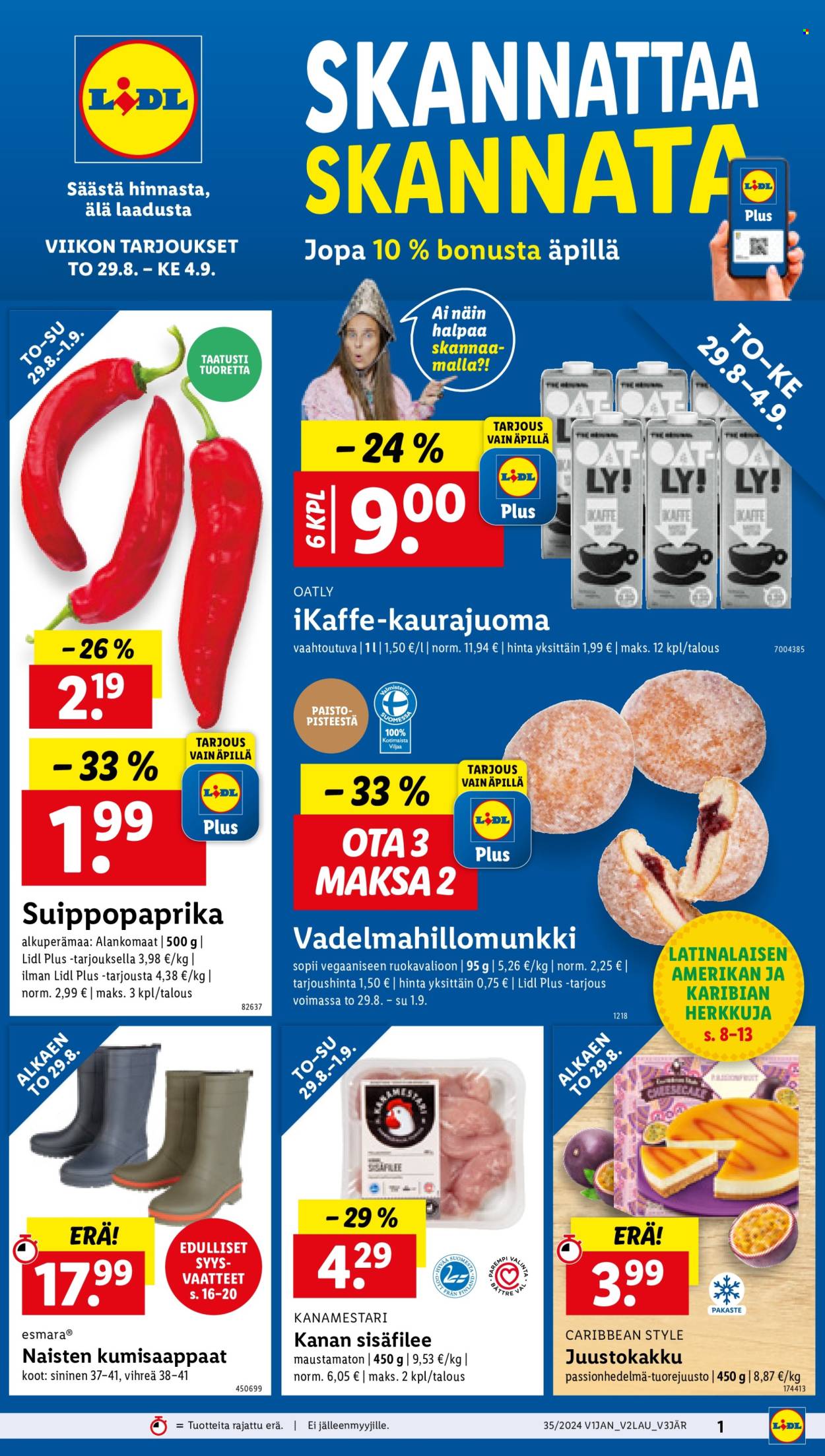 Lidl tarjoukset - 29.08.2024 - 04.09.2024. Sivu 1