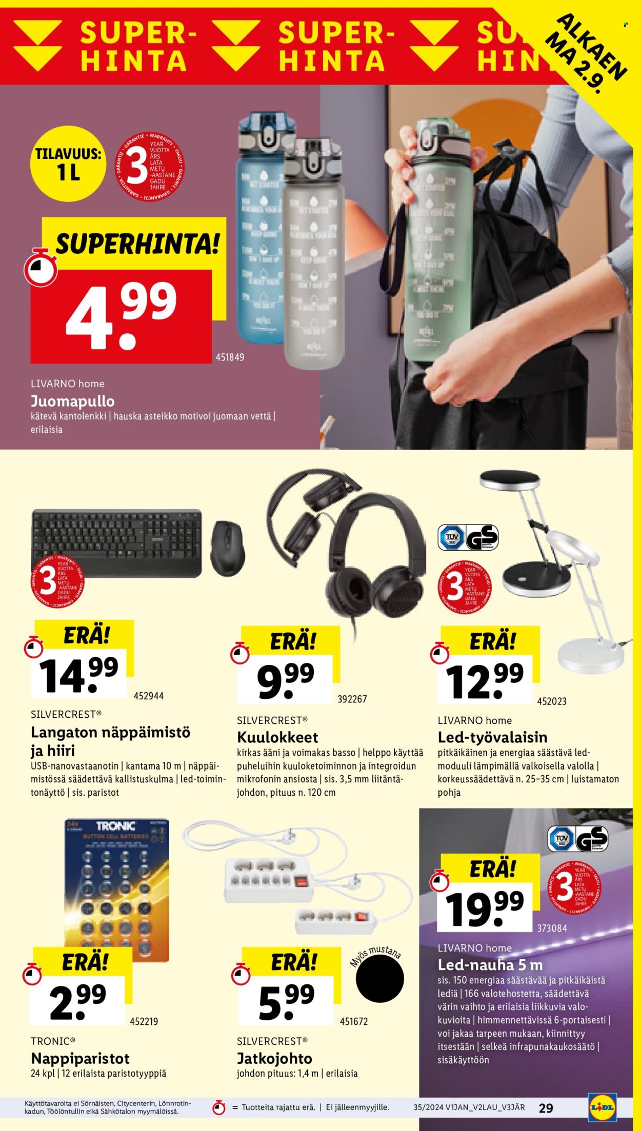 Lidl tarjoukset - 29.08.2024 - 04.09.2024. Sivu 31