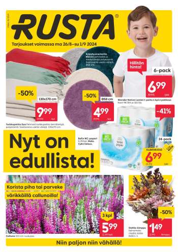 Rusta tarjoukset  - 26.08.2024 - 01.09.2024.