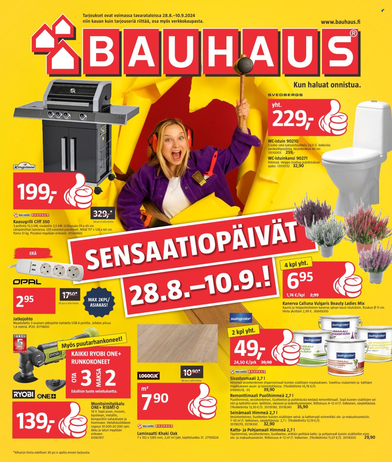 Bauhaus tarjoukset - 28.08.2024 - 10.09.2024. Sivu 1