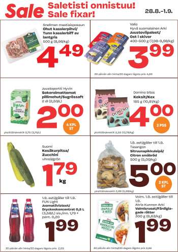 Sale tarjoukset  - 28.08.2024 - 01.09.2024.