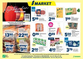 S-market tarjoukset  - 29.08.2024 - 01.09.2024.