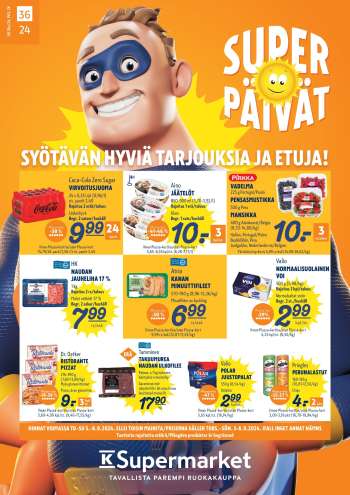 K-Supermarket tarjoukset  - 05.09.2024 - 08.09.2024.