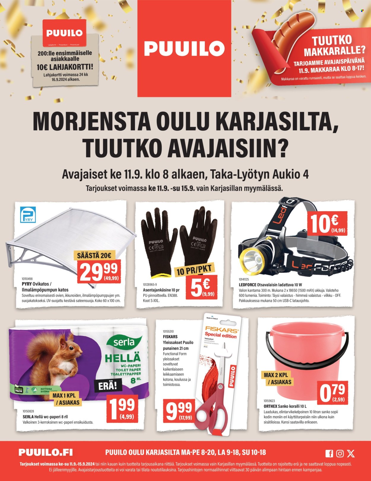 Puuilo tarjoukset - 11.09.2024 - 15.09.2024. Sivu 1