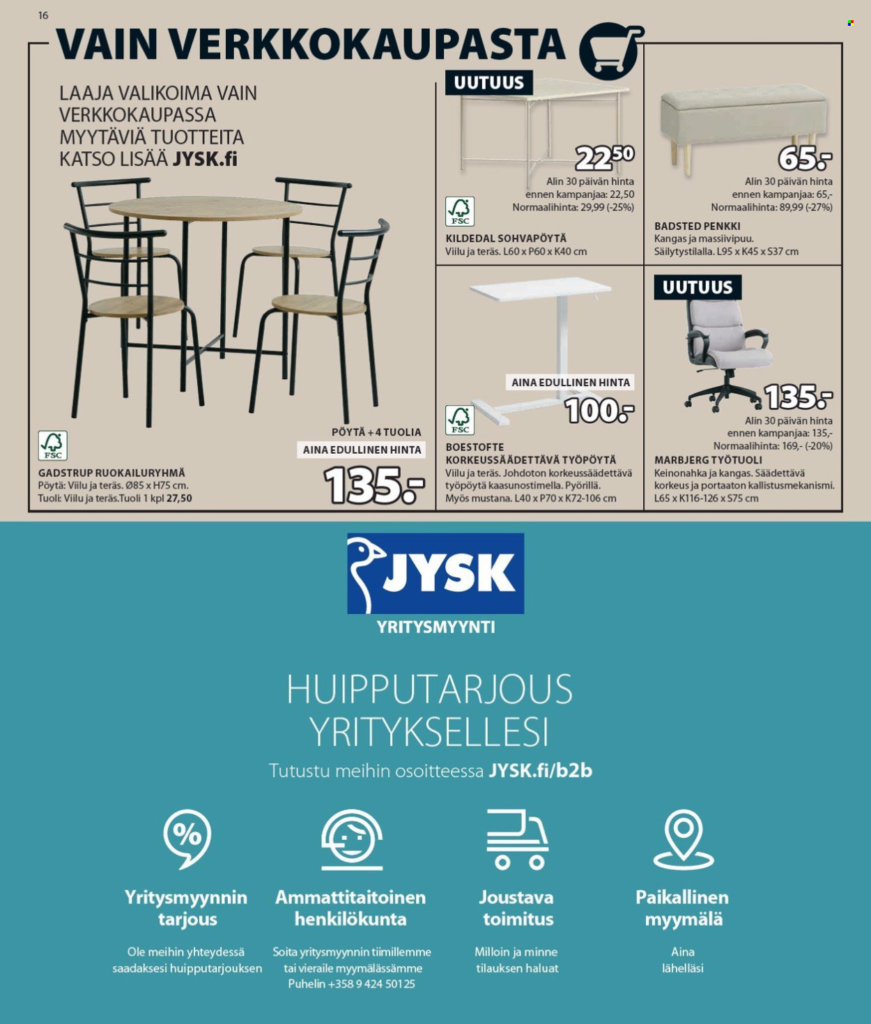 JYSK tarjoukset - 09.09.2024 - 22.09.2024. Sivu 17