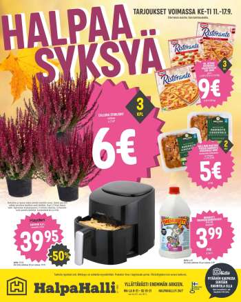 HalpaHalli tarjoukset  - 11.09.2024 - 17.09.2024.