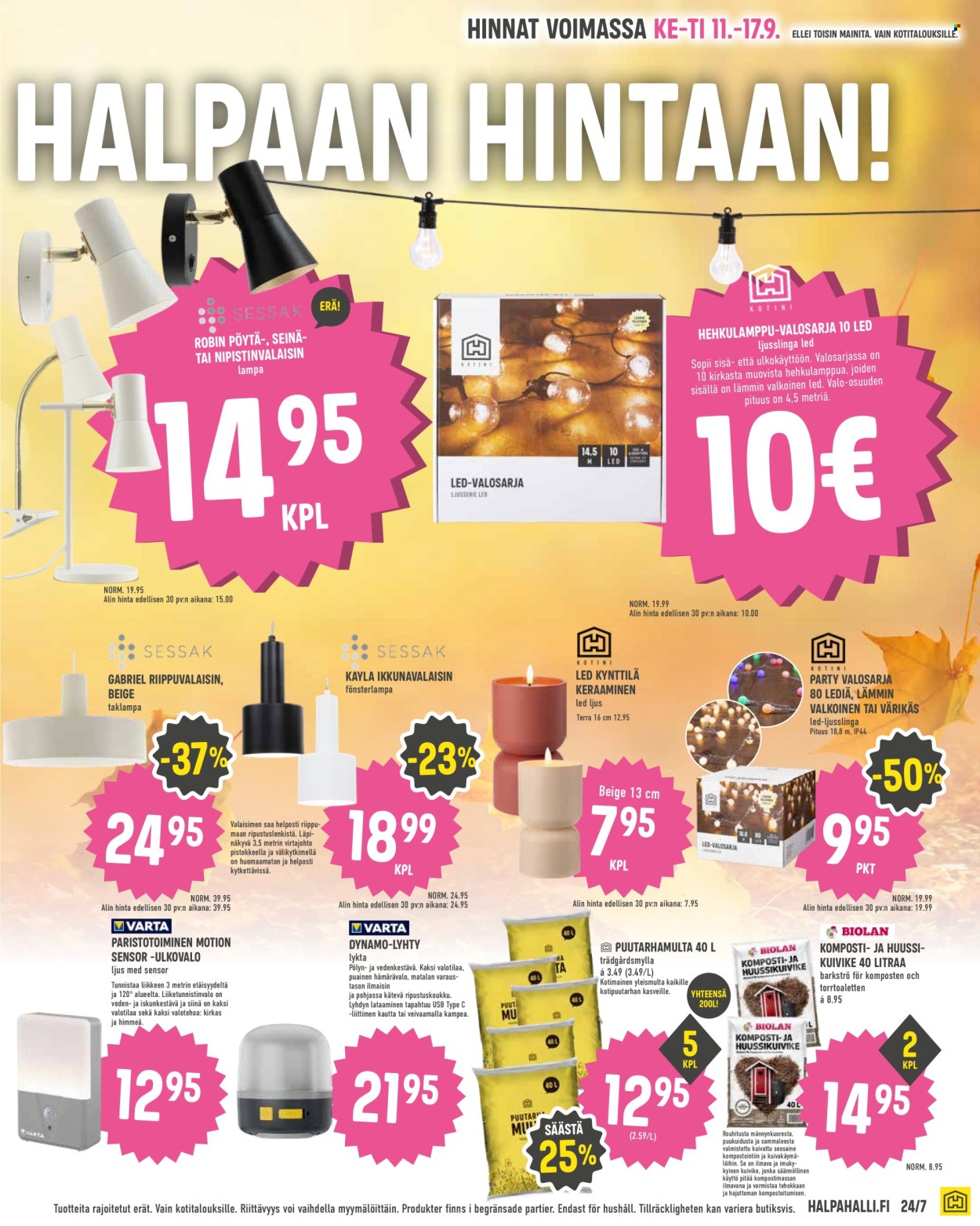 HalpaHalli tarjoukset - 11.09.2024 - 17.09.2024. Sivu 9