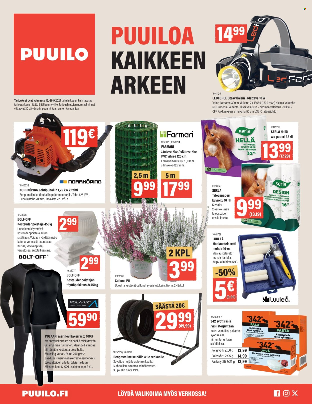 Puuilo tarjoukset - 16.09.2024 - 29.09.2024. Sivu 1