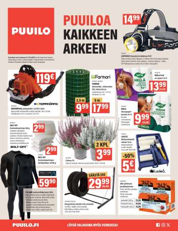 Puuilo tarjoukset  - 16.09.2024 - 29.09.2024.