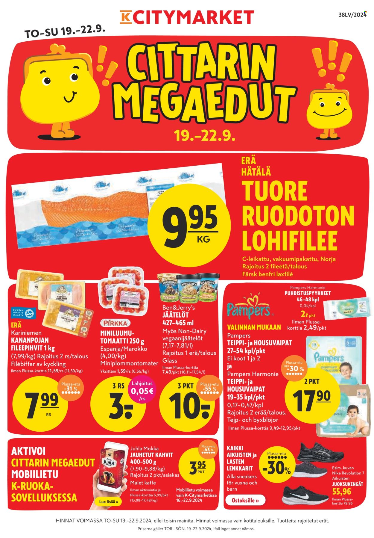 K-citymarket tarjoukset - 19.09.2024 - 22.09.2024. Sivu 1
