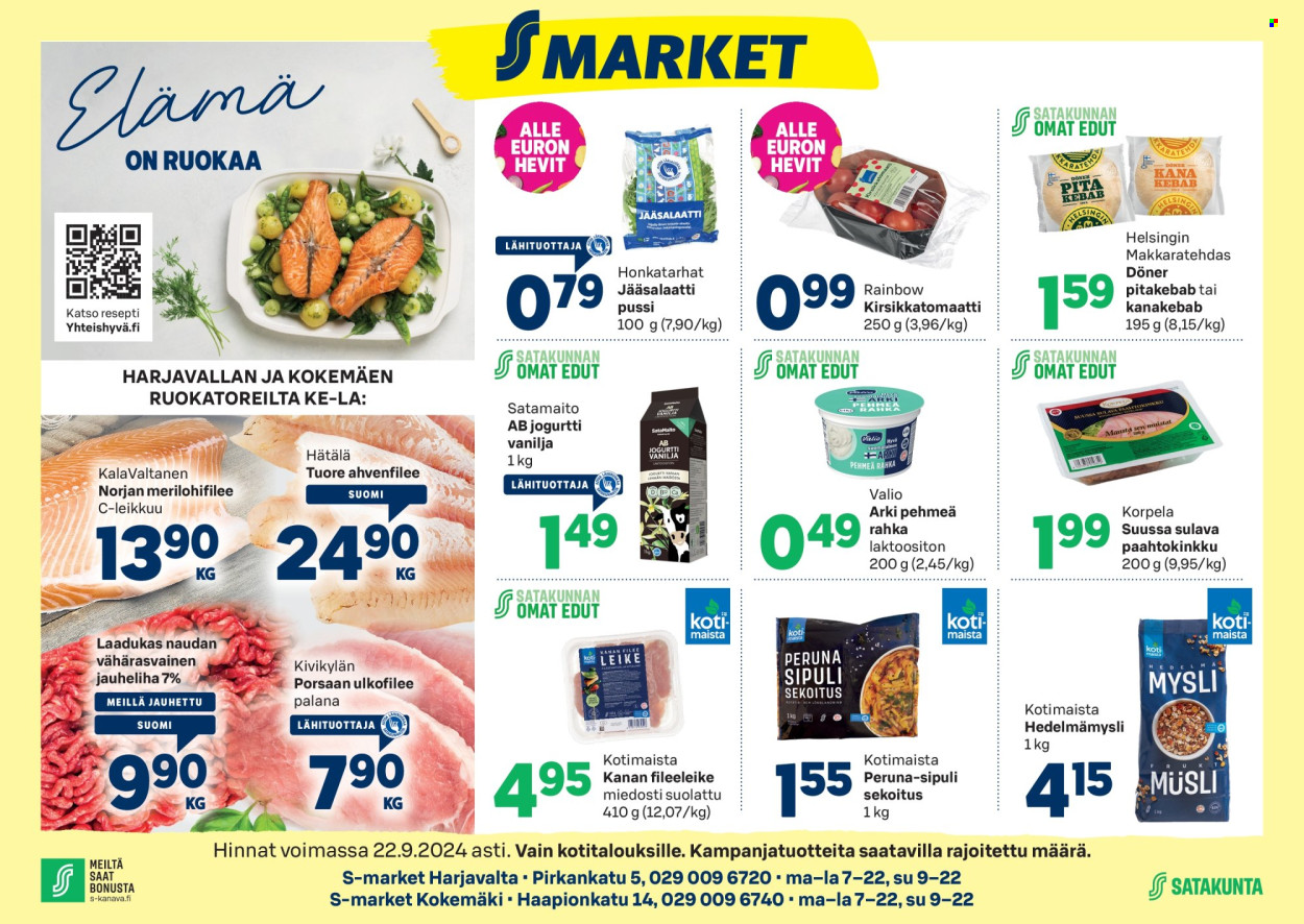 S-market tarjoukset - 18.09.2024 - 22.09.2024. Sivu 1