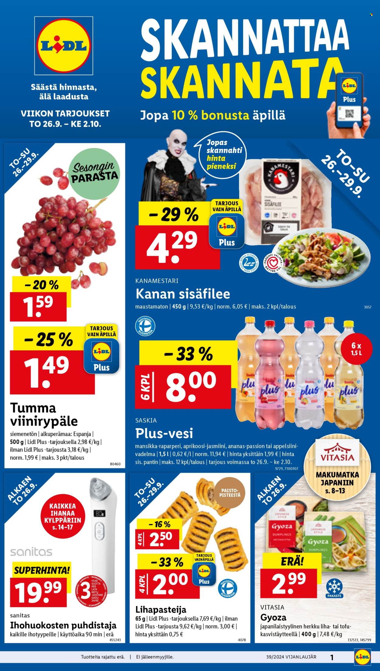 Lidl tarjoukset - 26.09.2024 - 02.10.2024. Sivu 1
