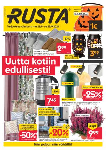 Rusta tarjoukset  - 23.09.2024 - 29.09.2024.