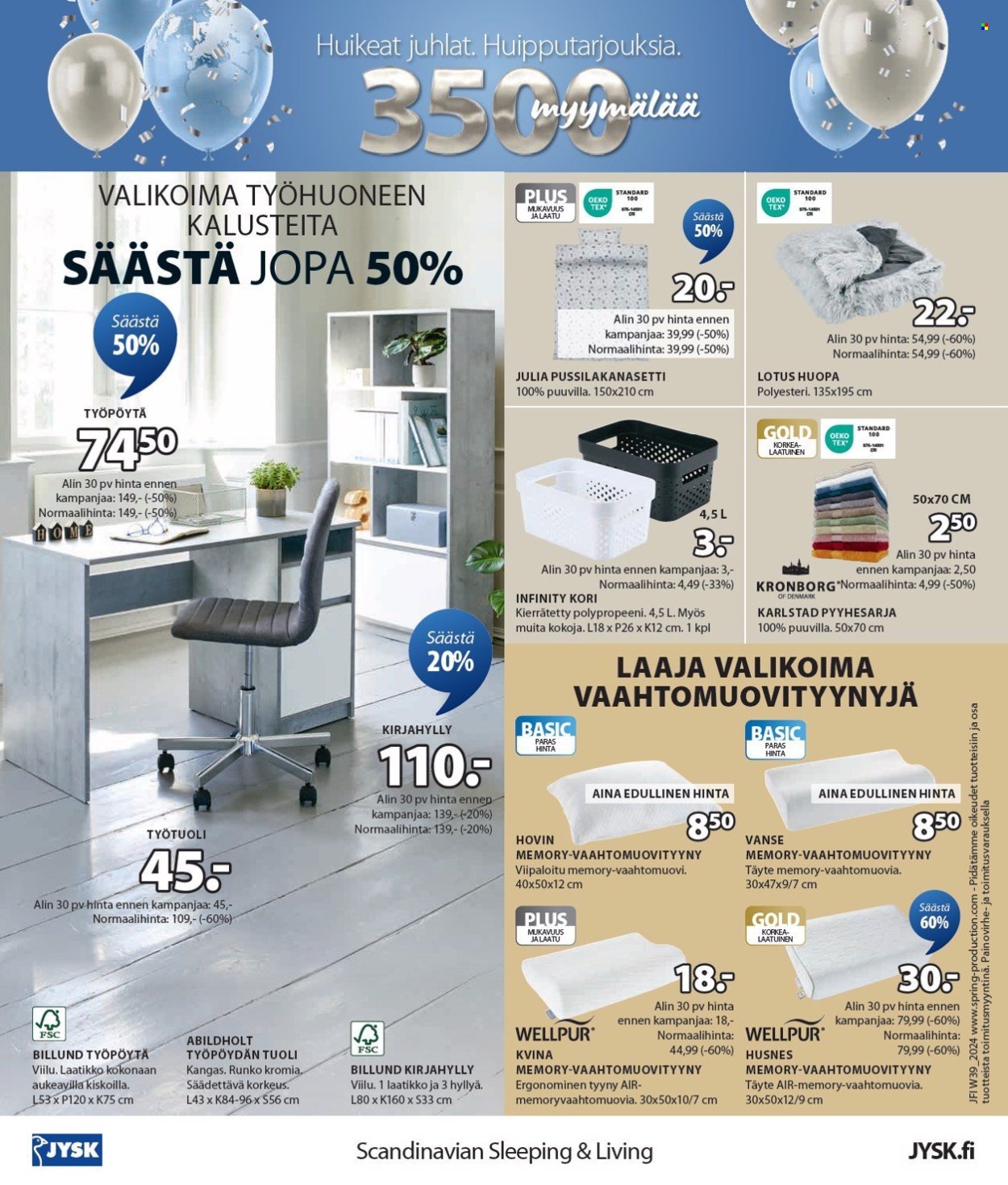 JYSK tarjoukset - 23.09.2024 - 06.10.2024. Sivu 25