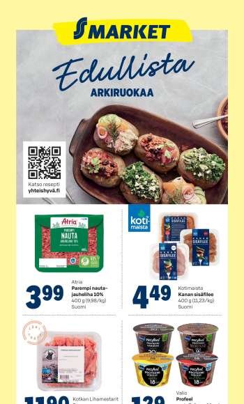 S-market tarjoukset  - 25.09.2024 - 29.09.2024.