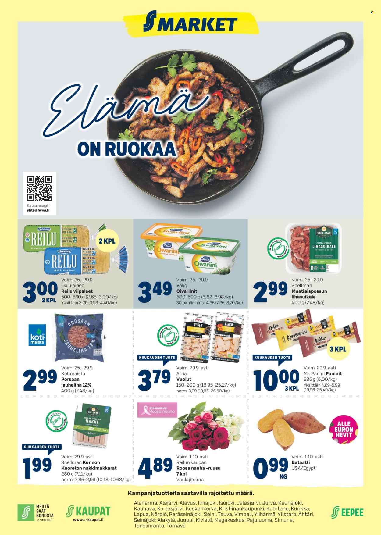S-market tarjoukset - 25.09.2024 - 29.09.2024. Sivu 1