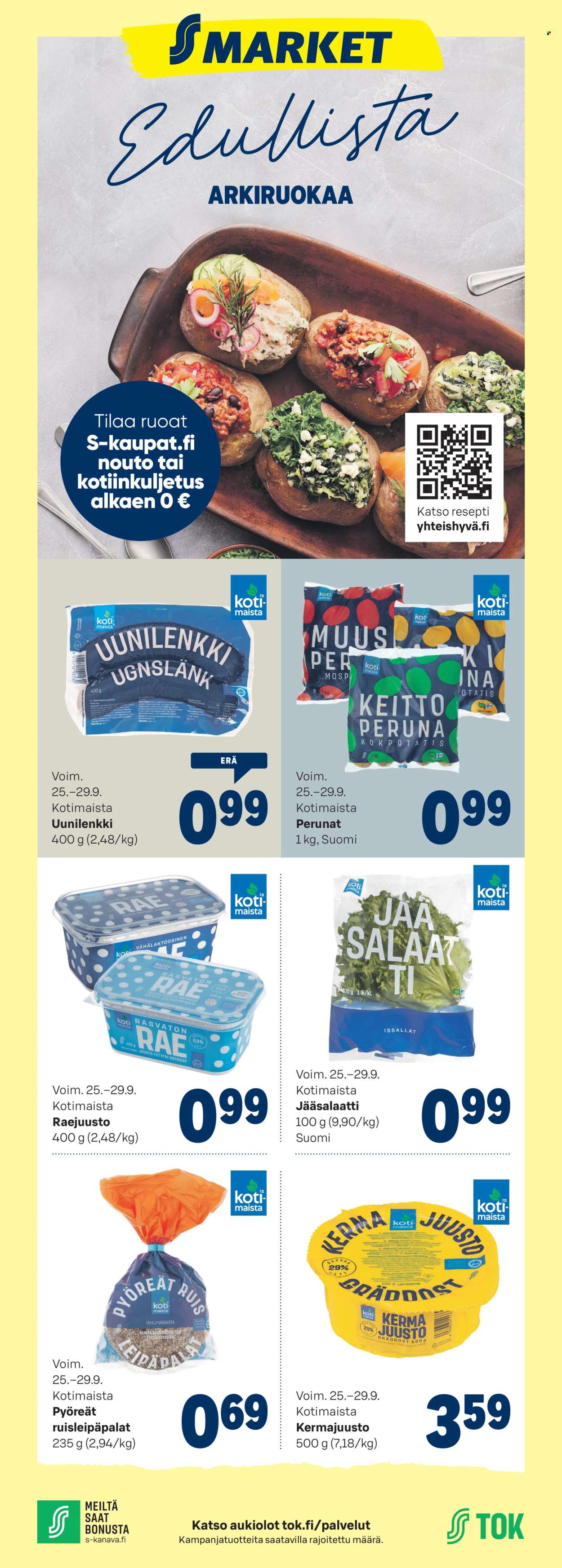 S-market tarjoukset - 25.09.2024 - 29.09.2024. Sivu 1