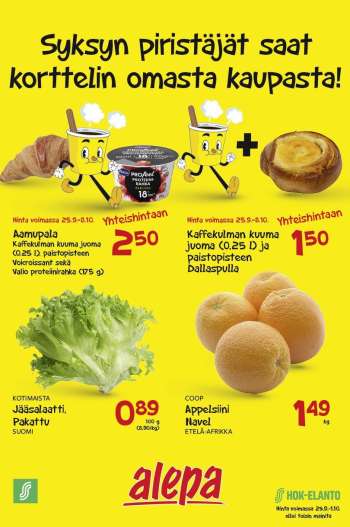 Alepa tarjoukset  - 25.09.2024 - 01.10.2024.