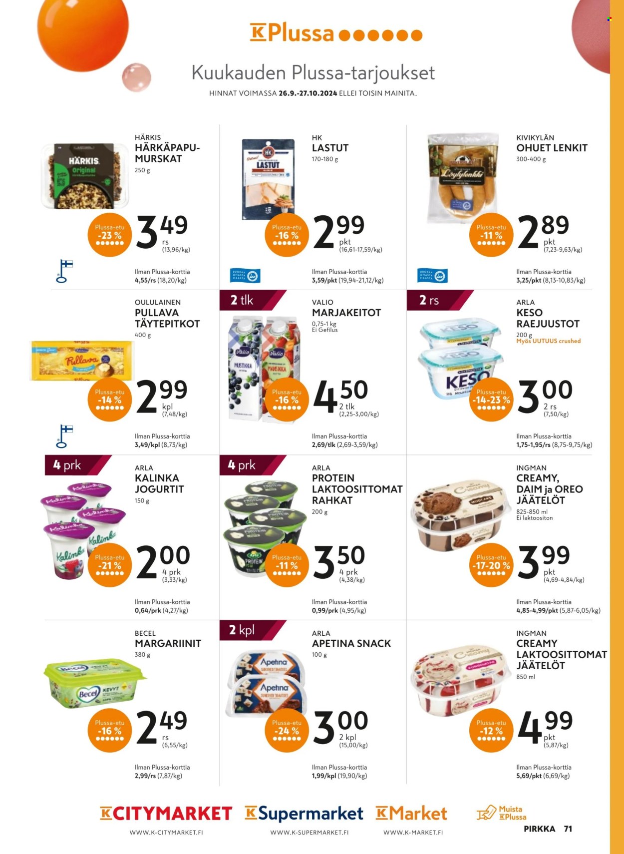 K-market tarjoukset - 25.09.2024 - 26.11.2024. Sivu 71