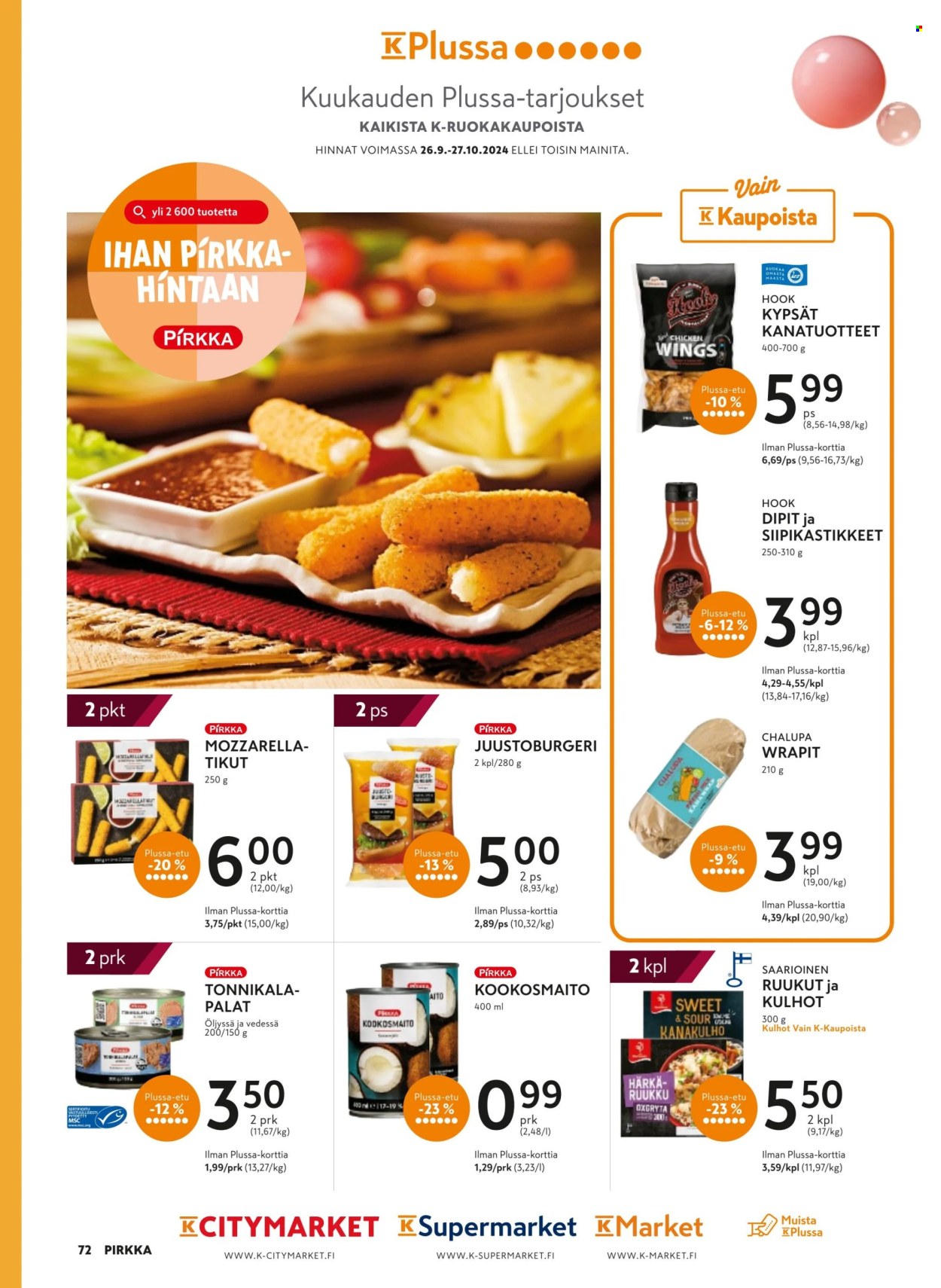 K-market tarjoukset - 25.09.2024 - 26.11.2024. Sivu 72