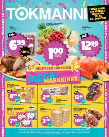 Tokmanni tarjoukset  - 26.09.2024 - 29.09.2024.
