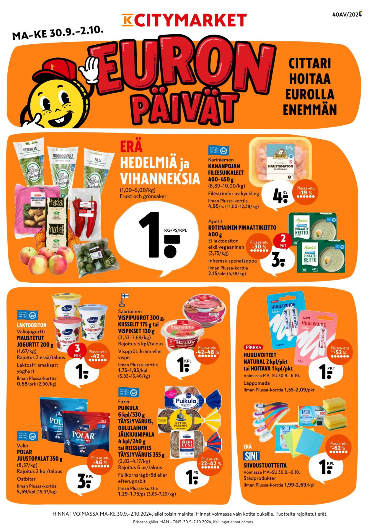 K-citymarket tarjoukset - 30.09.2024 - 06.10.2024. Sivu 1