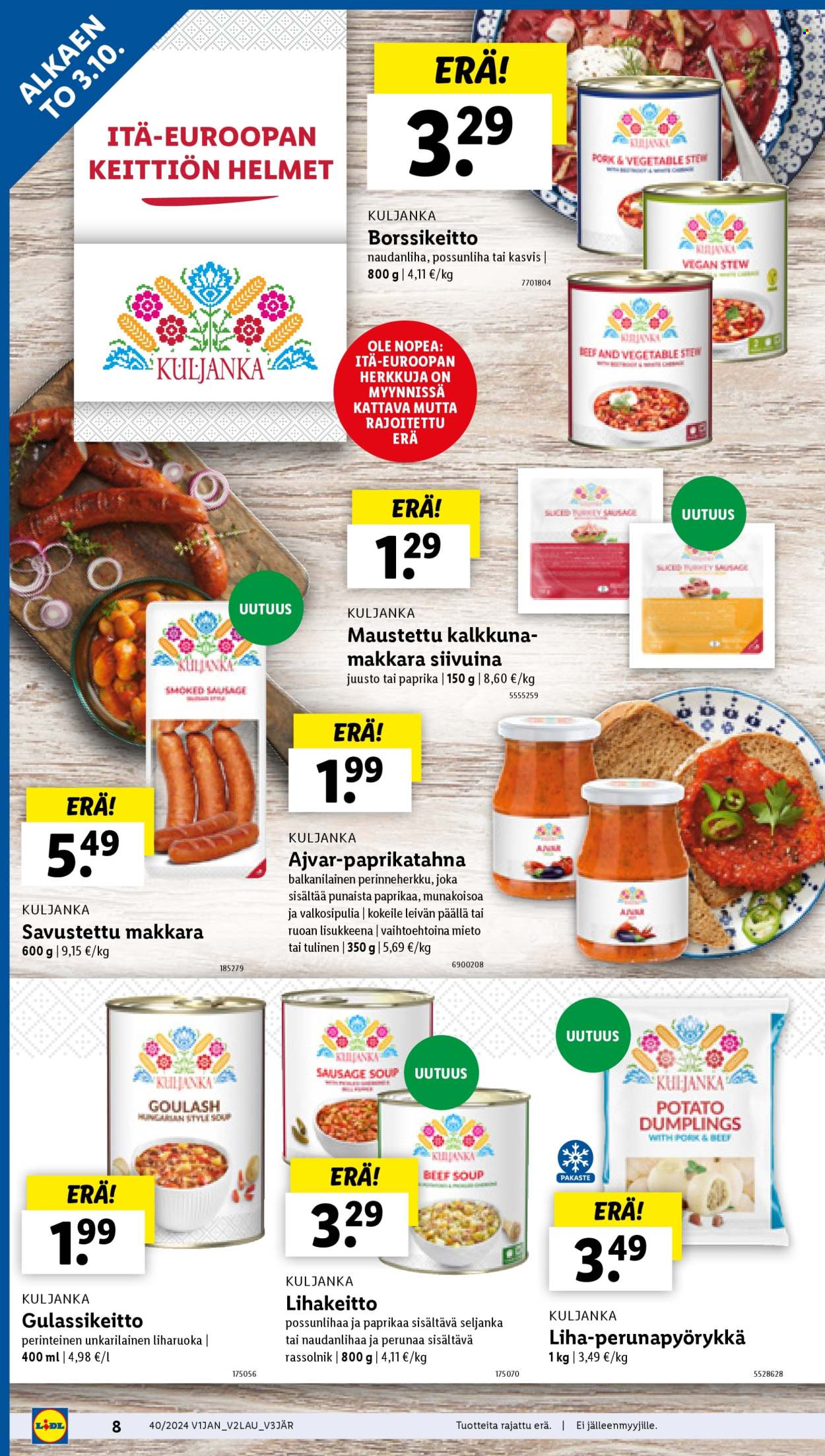 Lidl tarjoukset - 03.10.2024 - 09.10.2024. Sivu 8