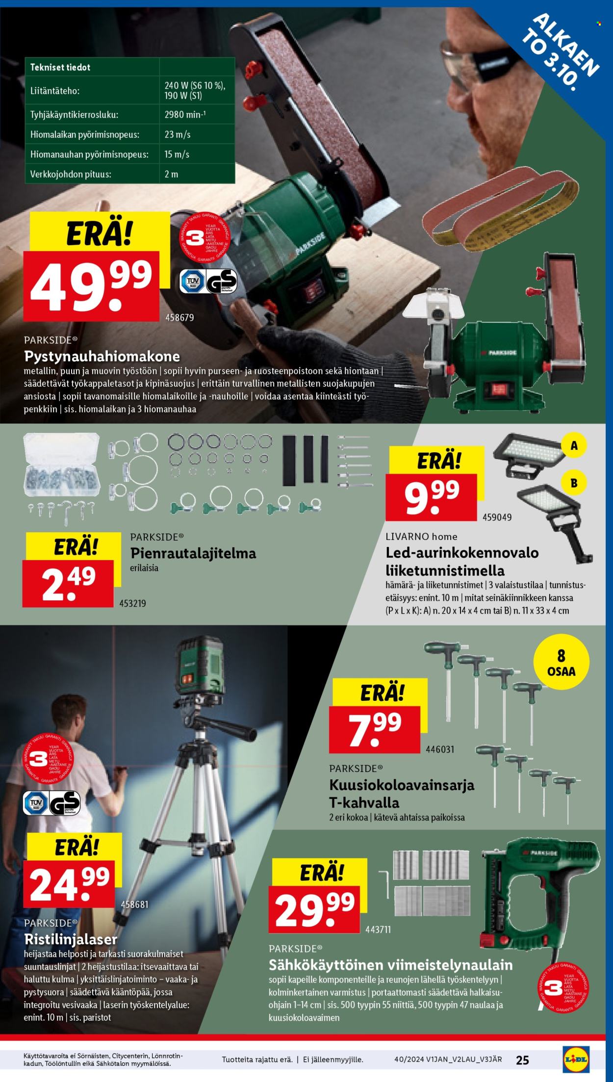 Lidl tarjoukset - 03.10.2024 - 09.10.2024. Sivu 25