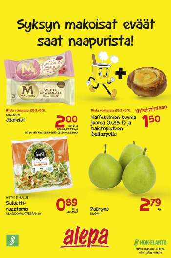 Alepa tarjoukset  - 02.10.2024 - 08.10.2024.
