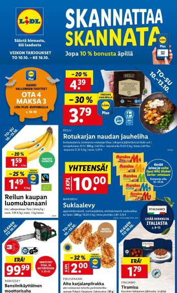 Lidl tarjoukset  - 10.10.2024 - 16.10.2024.