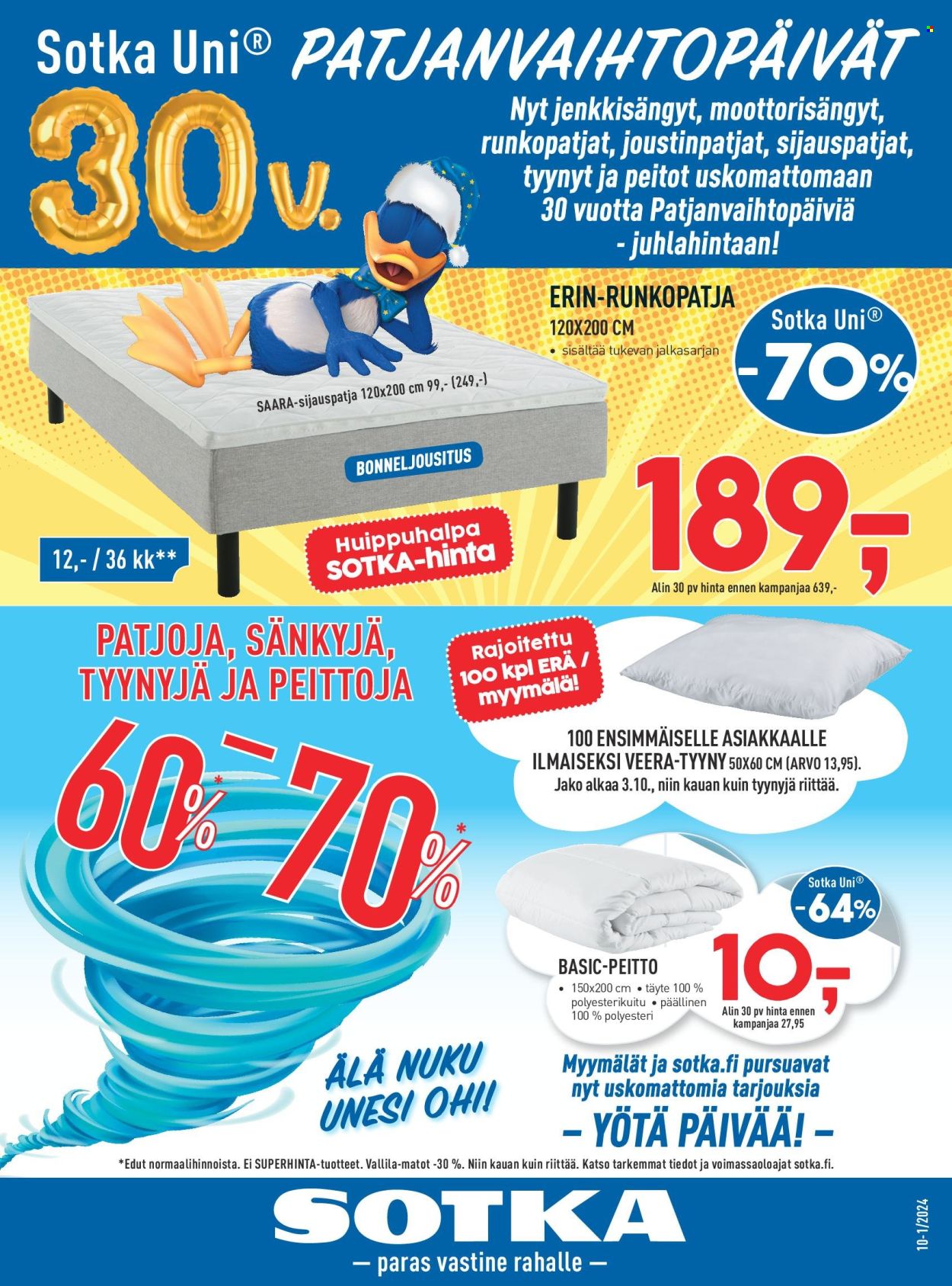 Sotka tarjoukset. Sivu 1