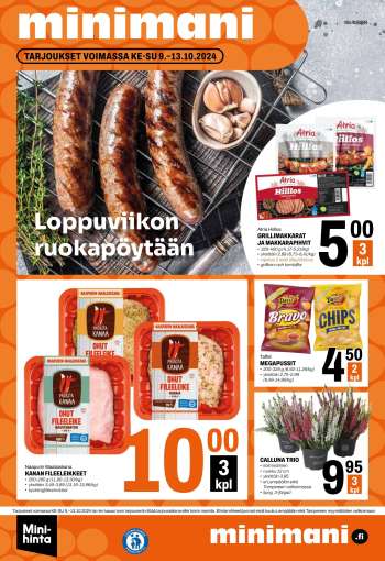 Minimani tarjoukset  - 09.10.2024 - 13.10.2024.