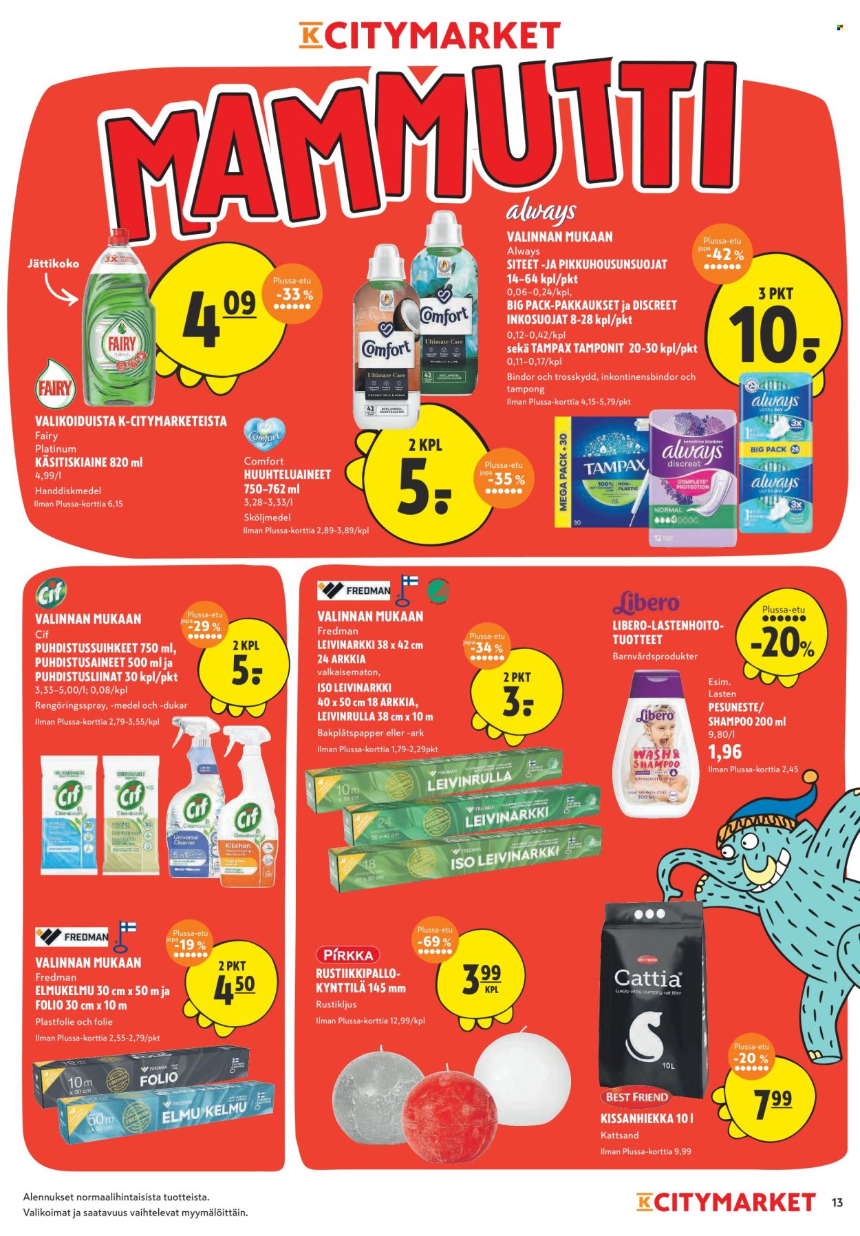 K-citymarket tarjoukset - 10.10.2024 - 20.10.2024. Sivu 13