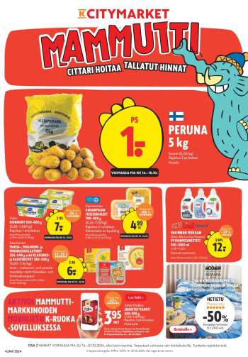 K-citymarket tarjoukset  - 14.10.2024 - 20.10.2024.