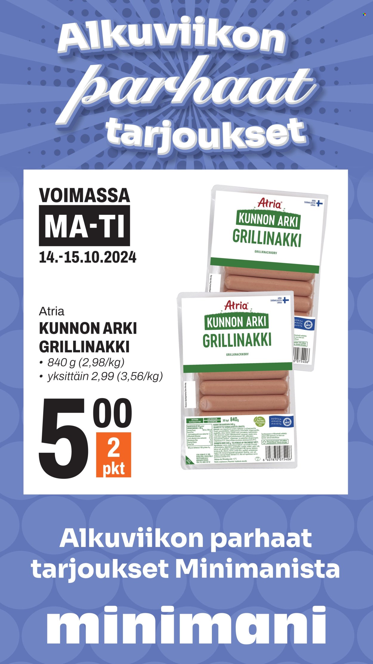 Minimani tarjoukset - 14.10.2024 - 15.10.2024. Sivu 1