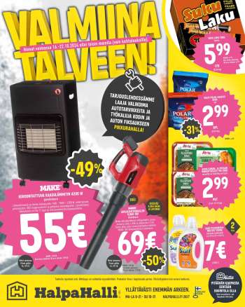 HalpaHalli tarjoukset  - 16.10.2024 - 22.10.2024.