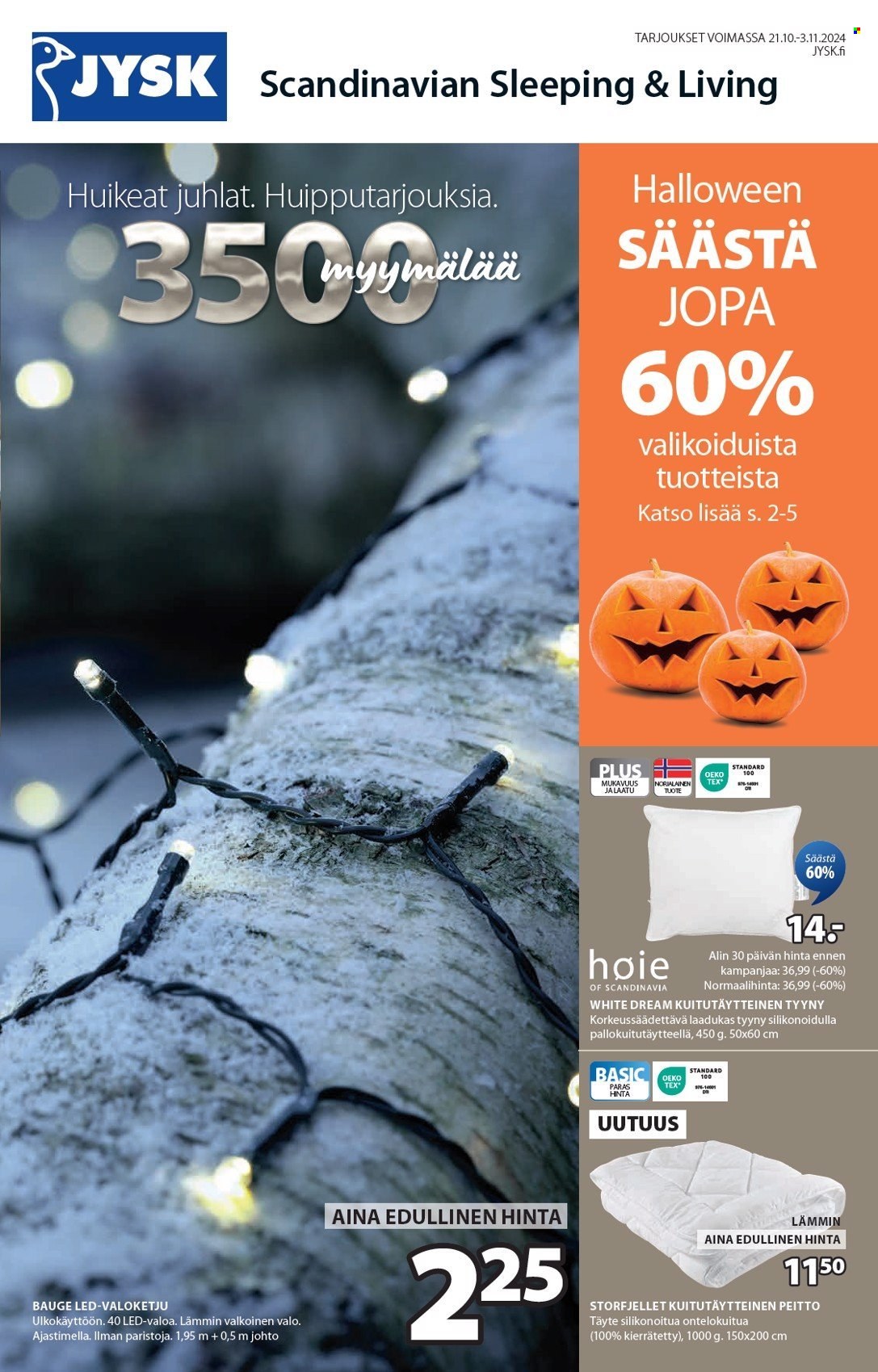 JYSK tarjoukset - 21.10.2024 - 03.11.2024. Sivu 2