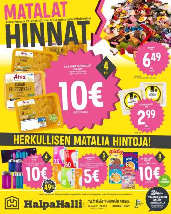 HalpaHalli tarjoukset  - 23.10.2024 - 29.10.2024.