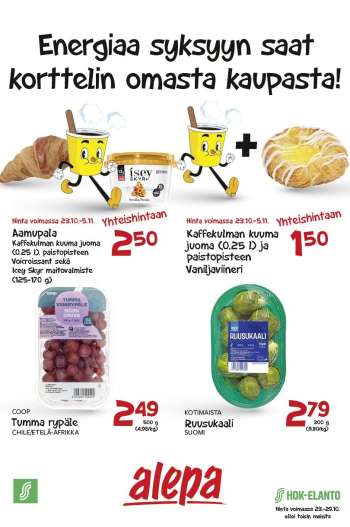 Alepa tarjoukset  - 23.10.2024 - 29.10.2024.