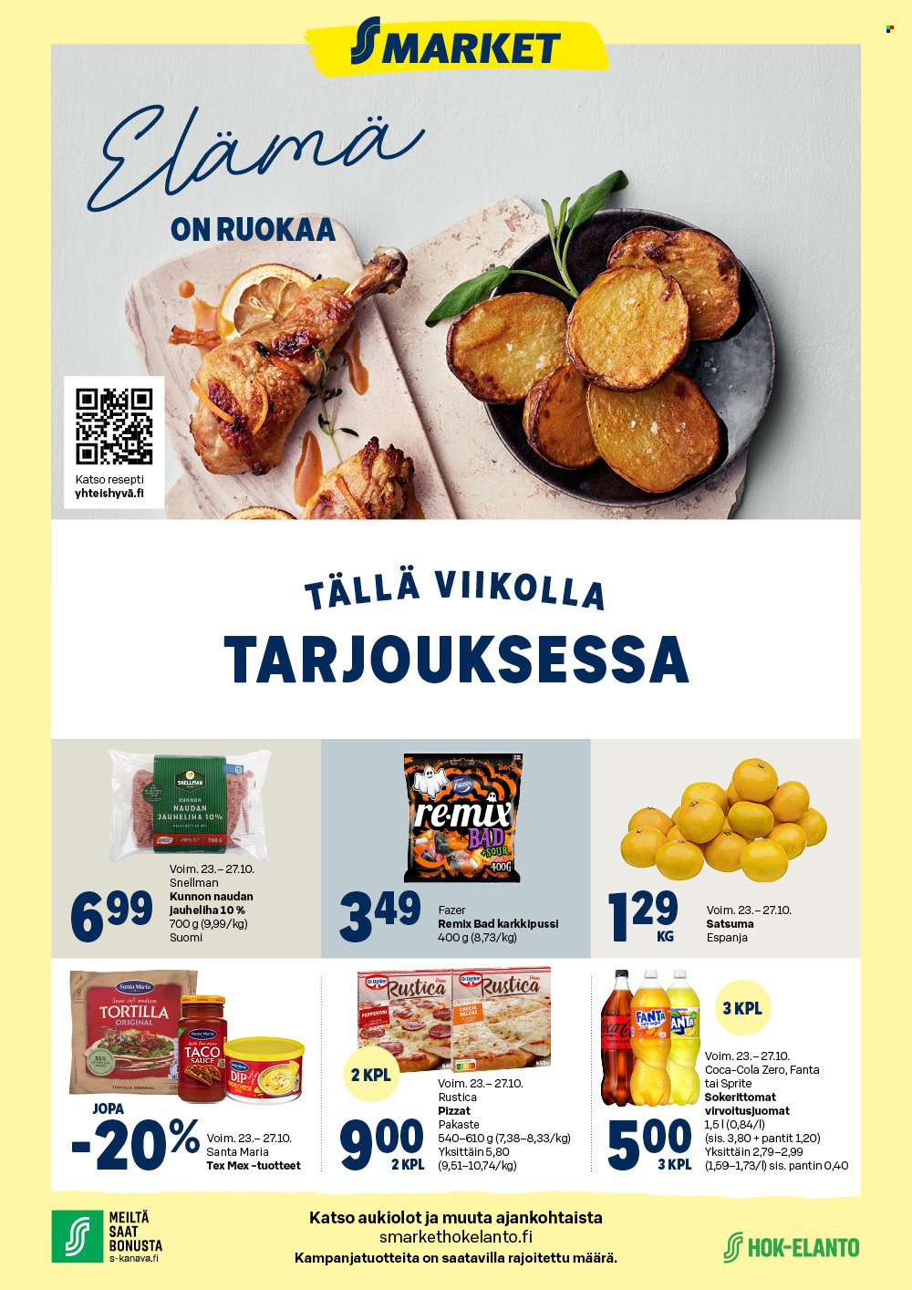 S-market tarjoukset - 23.10.2024 - 27.10.2024. Sivu 1