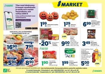 S-market tarjoukset  - 23.10.2024 - 27.10.2024.
